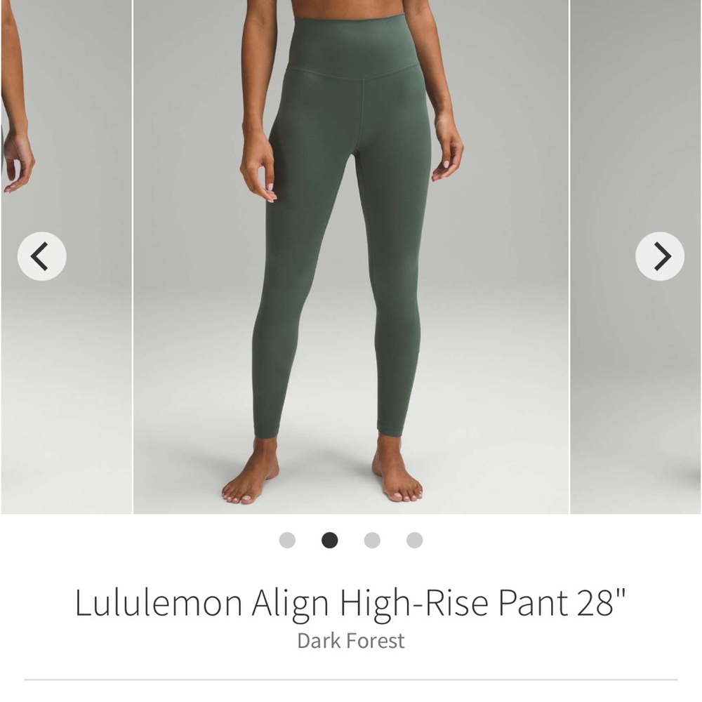 Lululemon Align High-Rise Pants 28” Dark Forest